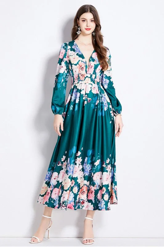 women's bow dressesWOMEN FASHION CHIFFON MAXI DRESS