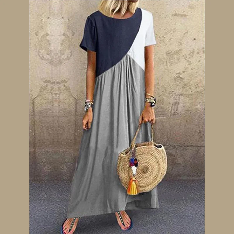 women's denim dressesMaxi Boho Summer Dress, Plus Size Bohemian Dress For Women