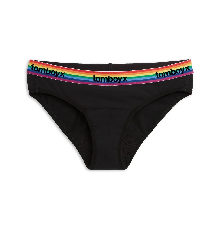 Vibrant Sports Swimwear FemaleFirst Line Period Bikini - Black Rainbow Logo