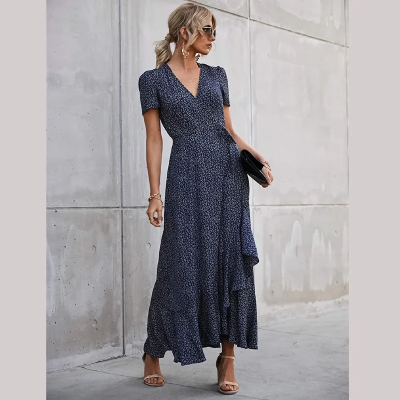 women's tall dressesBohemian Maxi Summer Dress, Polka Dot Dress For Women