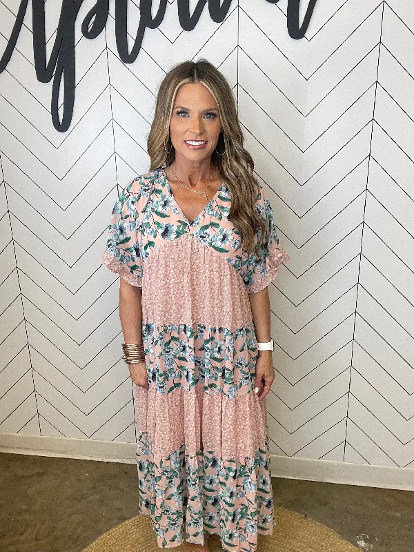 Laced-Up DressBLUSH AT NOON MAXI