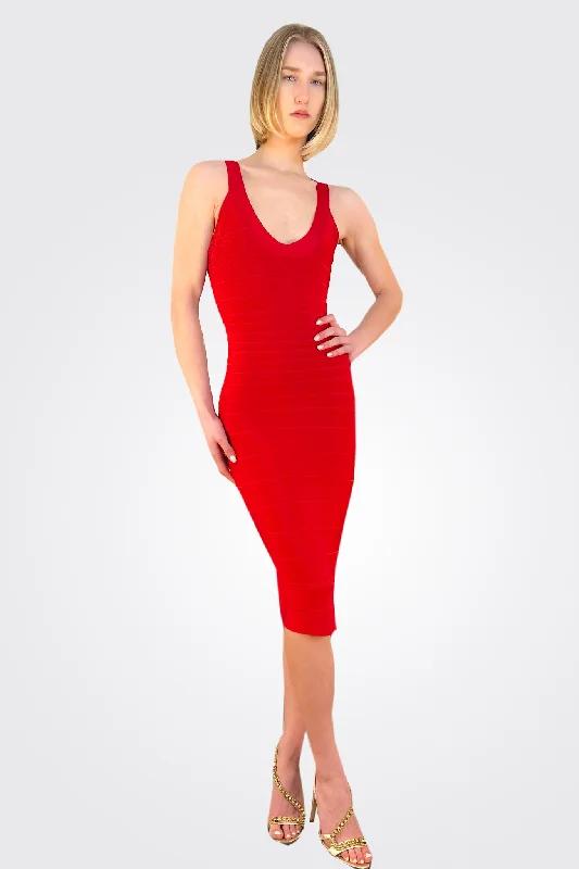 Glitter DressSadie Bandage Mini Dress - Lipstick Red