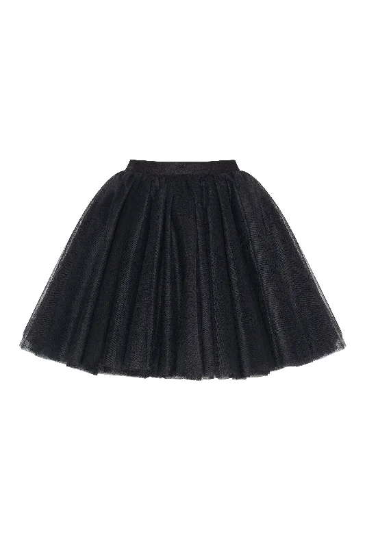 women's plus-size dressesGathered organza mini skirt in black, Xo Xo