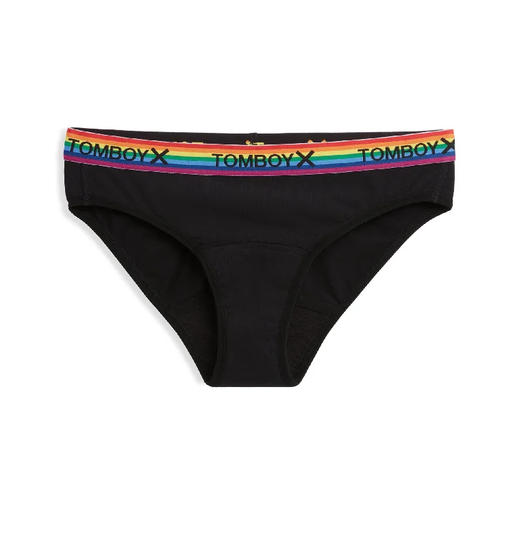 Chic Female SwimwearFirst Line Period Bikini - Black Rainbow