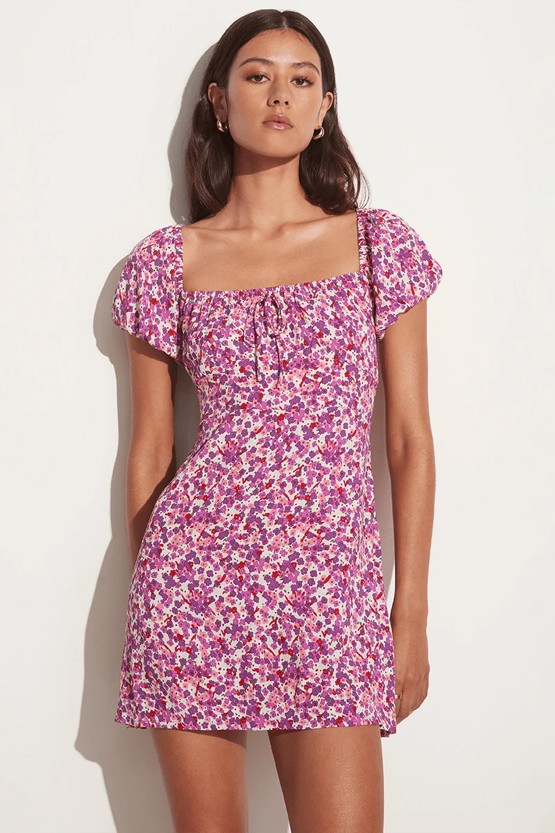 women's empire-line dressesLovita Mini Dress Lou Floral Print - Violet