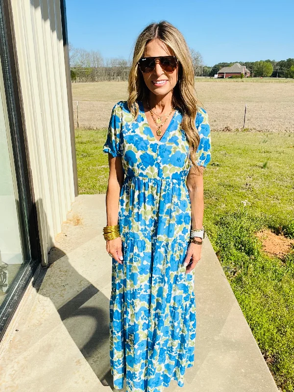 Beaded DressLIZZIE FLORAL MAXI DRESS--FLASH SALE