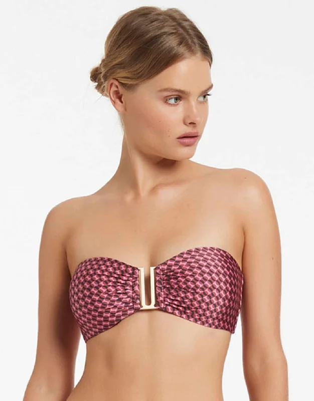 Mesh Female SwimwearLalita Bandeau Bikini Top - Orchid