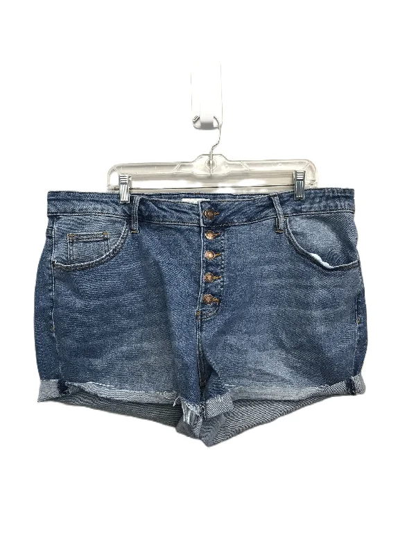 women's leather shortsBlue Denim Shorts By Ava & Viv, Size: 22