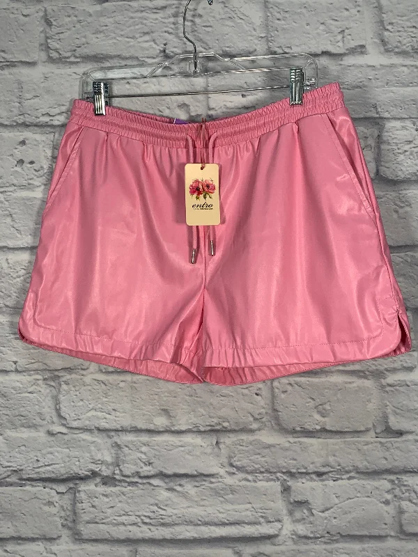 women's straight-leg shortsPink Shorts Entro, Size 12