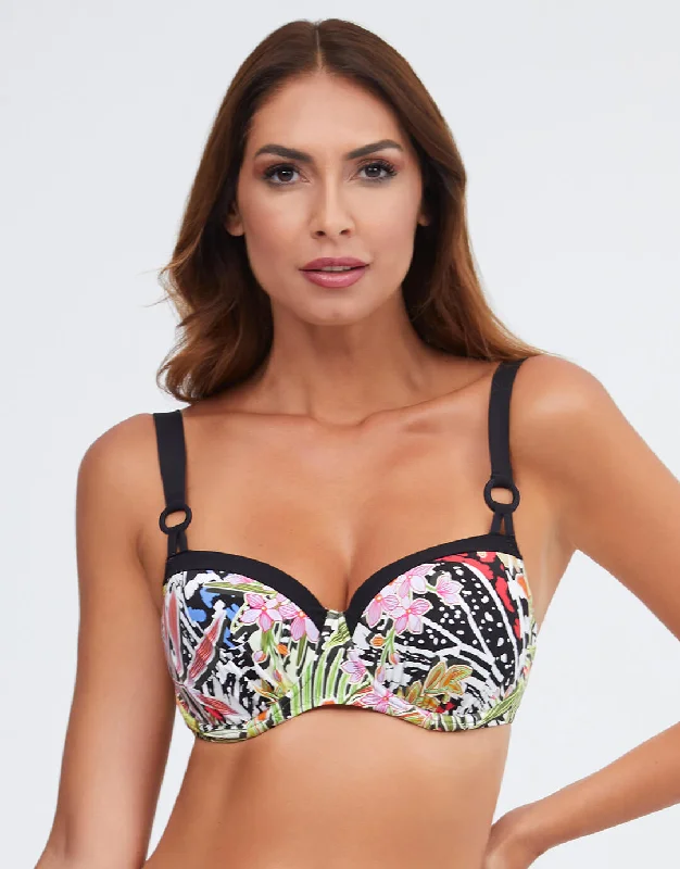 Sweetheart Female SwimwearPalm Underwired Balcony Bikini Top - Multi