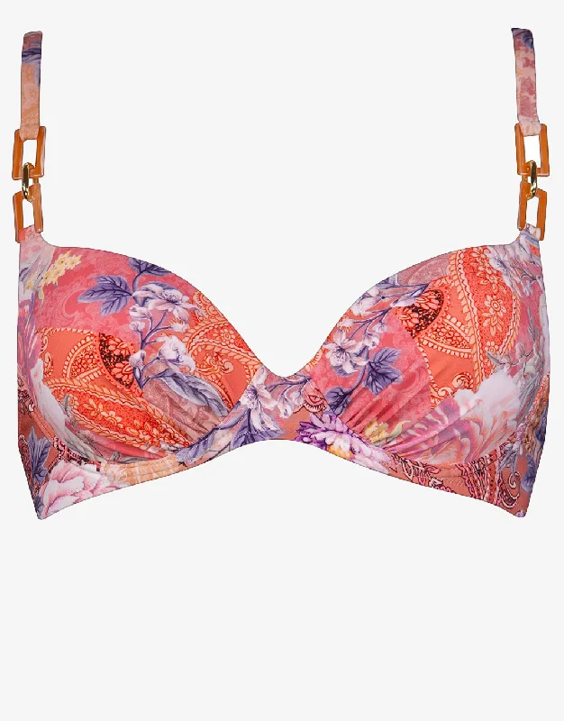 Kaftan Female SwimwearEuphoria Gathered Underwired Bikini Top - Rose Infusion