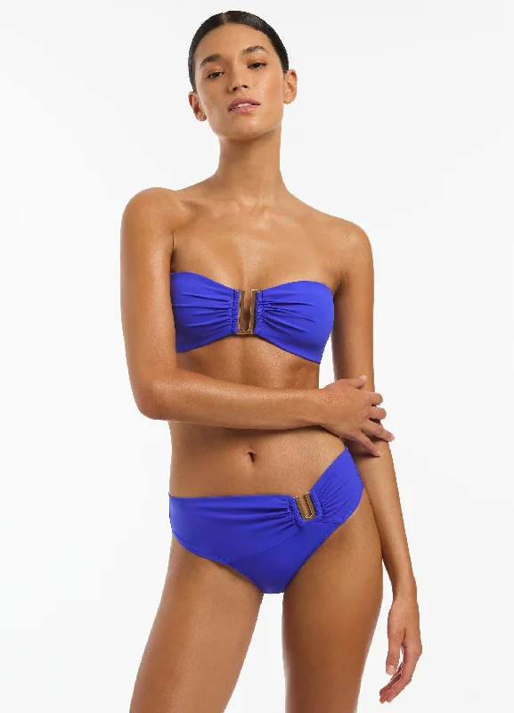 Quick-Dry Female SwimwearJetset U Trim Mid Pant - Sapphire