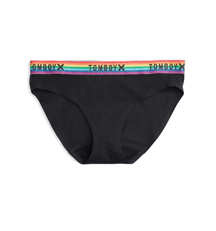 Bandeau Female SwimwearFirst Line Leakproof Bikini - Black Rainbow