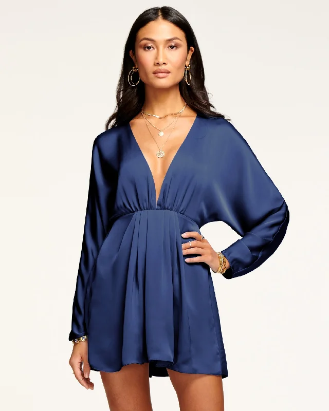 Bow-Tie DressTanya V Neck Mini Dress - Spring Navy