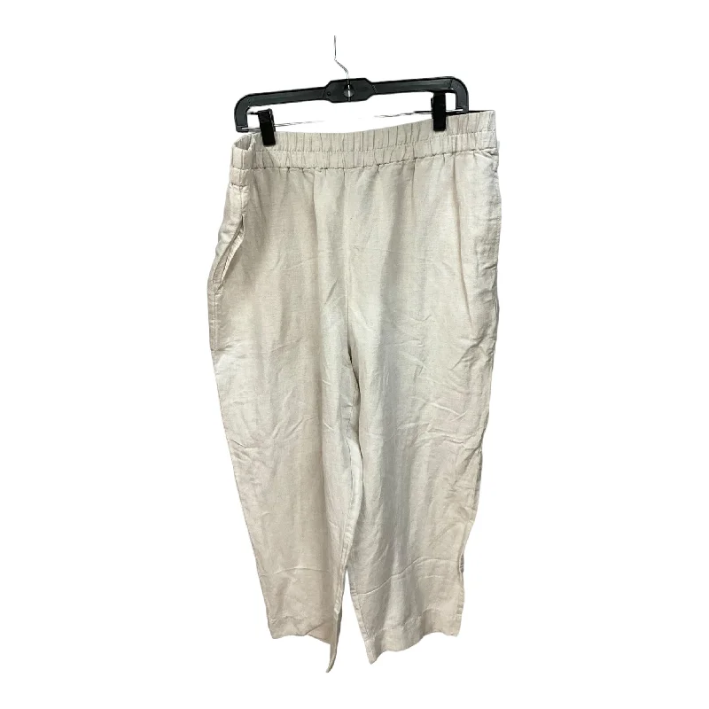 women's petite pantsBeige Pants Wide Leg Madewell, Size 16