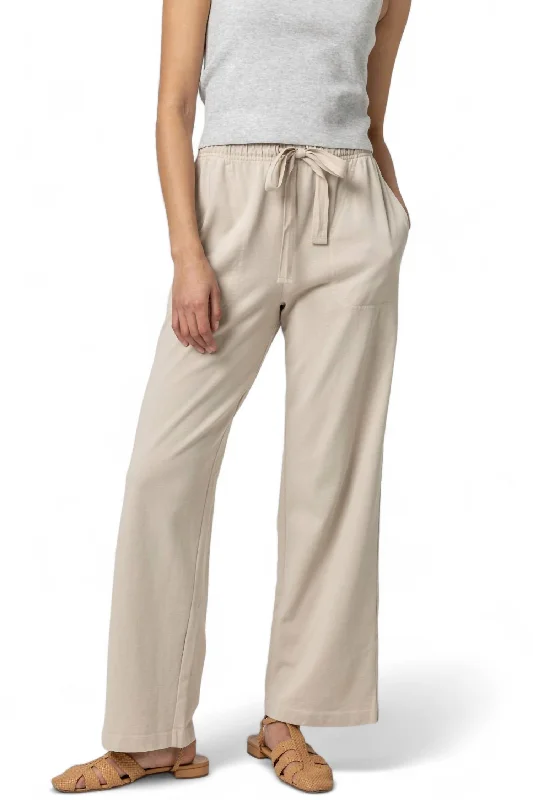 women's sophisticated pantsDrawstring Pant In Pebble