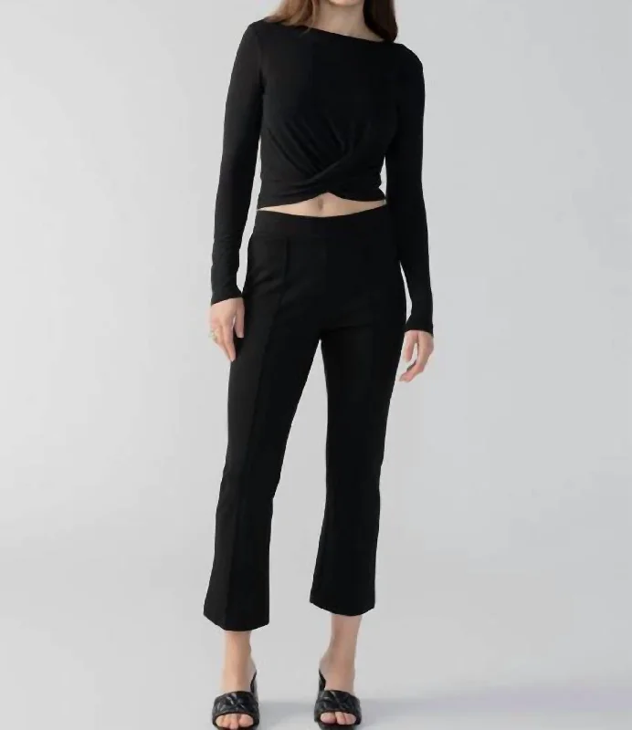 women's hot pantsEastend Mod Crop Trousers In Black