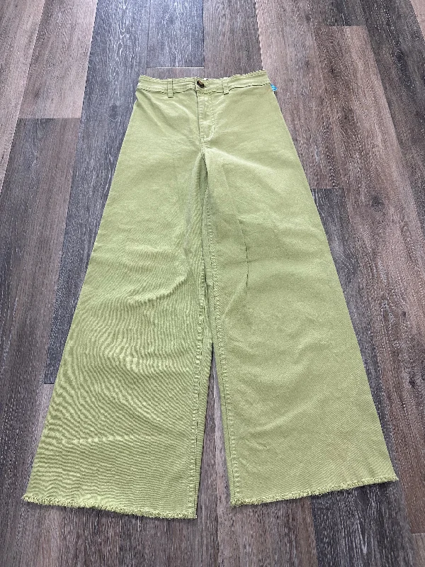 women's drawstring pantsGreen Pants Cropped Billabong, Size 2