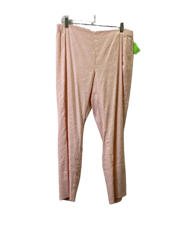 women's sweatpantsPink Pants Linen By J. Jill, Size: 8