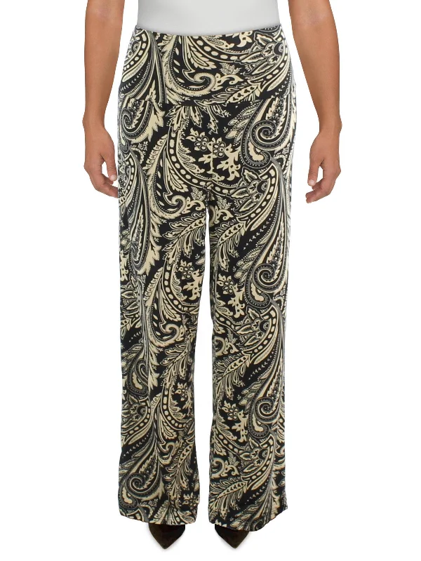 women's denim pantsPlus Womens Baroque Jersey Wide Leg Pants