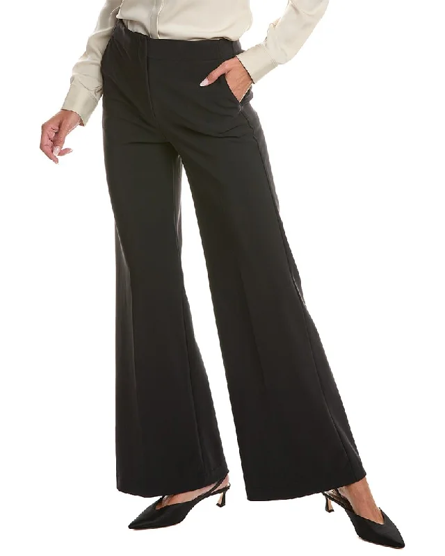 women's drawstring pantsTheory Precision Ponte Wide Leg Pant