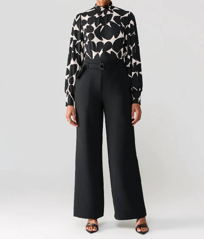 women's floral pantsUpright Trouser In Black