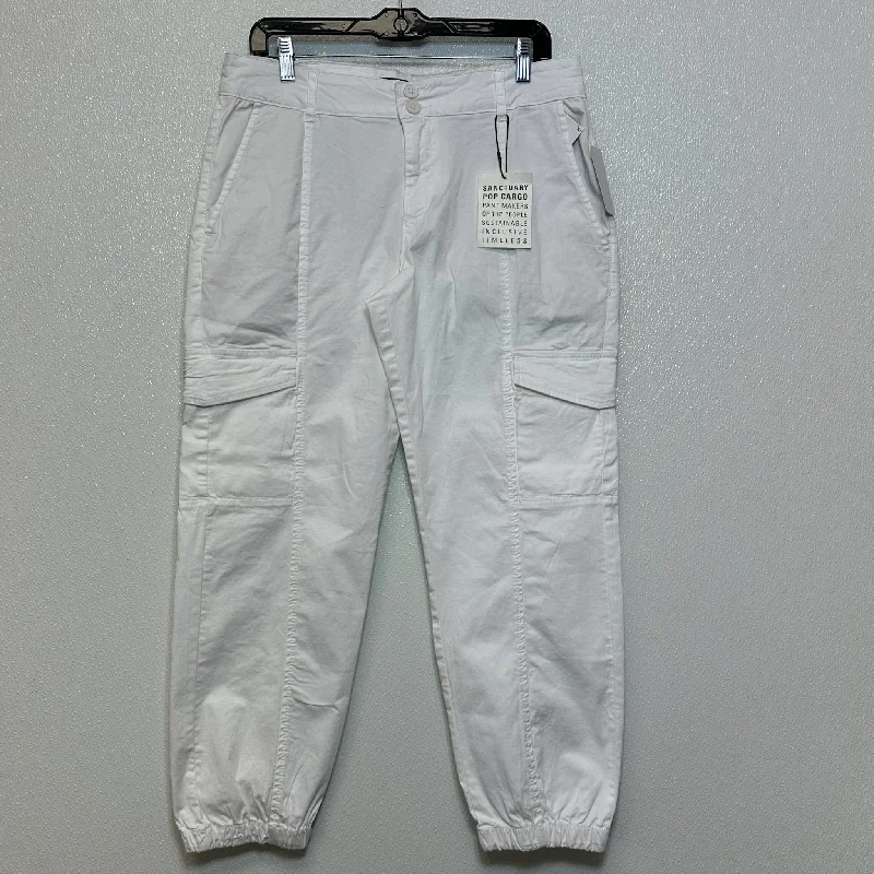 women's cycling pantsWhite Pants Cargo & Utility Sanctuary, Size 8