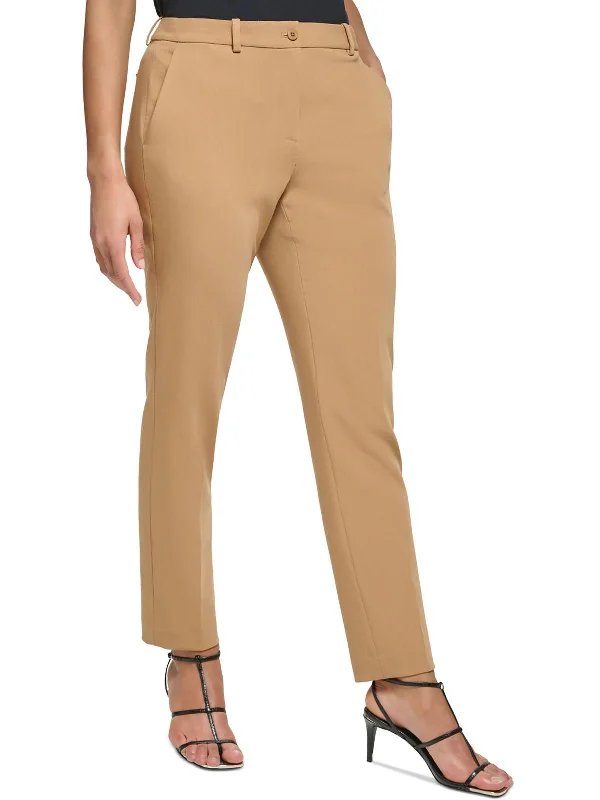 women's trendy pantsWomens High Rise Solid Straight Leg Pants