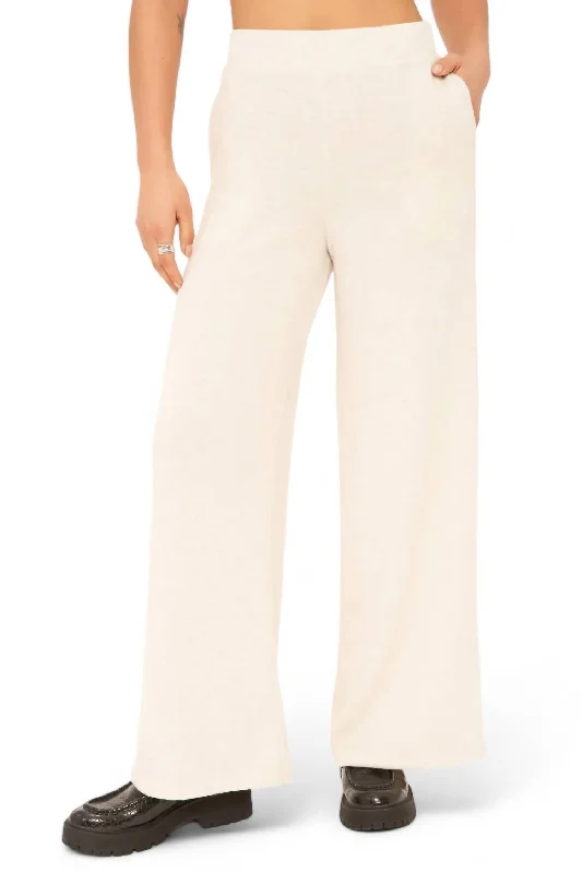 women's wool pantsWomen's Rocky Cozy Wide Leg Pant In Oatmeal