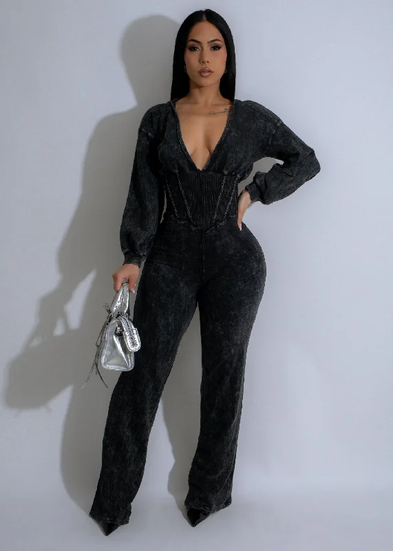 women's silk dressesEclipse Ensemble Jumpsuit Black