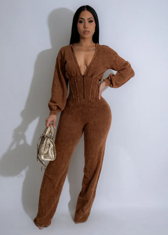 women's formal dressesEclipse Ensemble Jumpsuit Brown