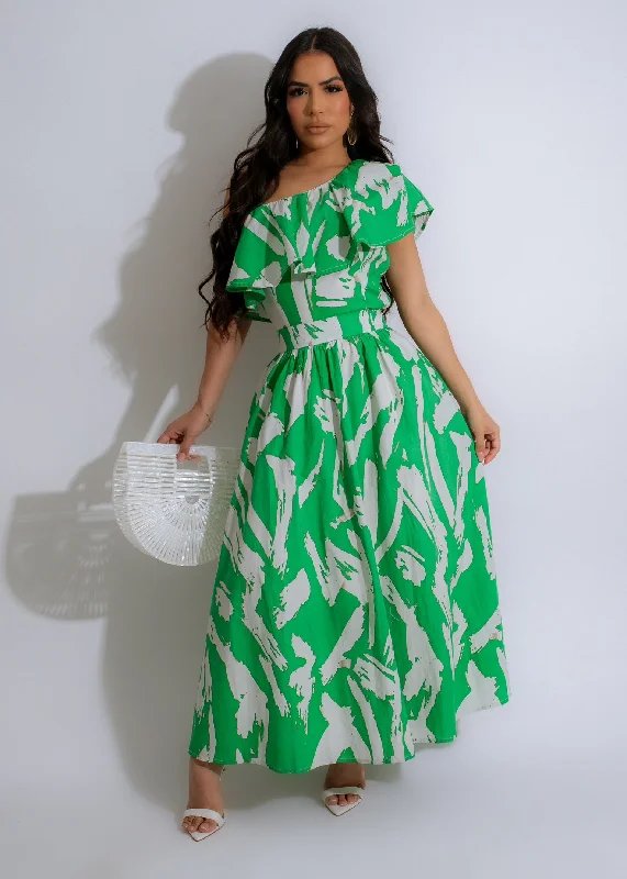 Shift DressNo Complications Skirt Set Green