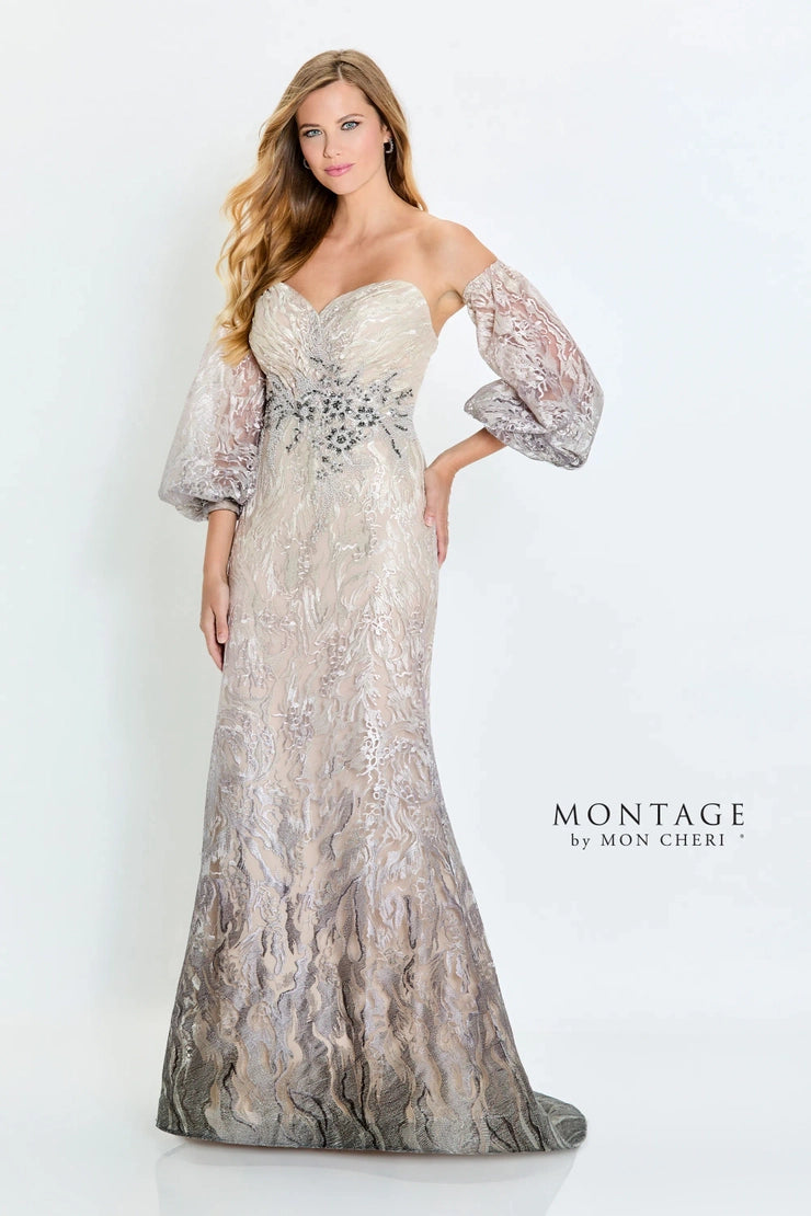 Short-Sleeve DressMontage M523 Strapless Lace With Beads