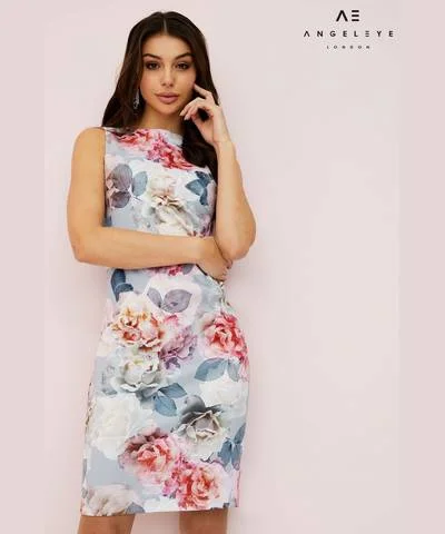 Denim DressBlue Floral Bodycon Dress