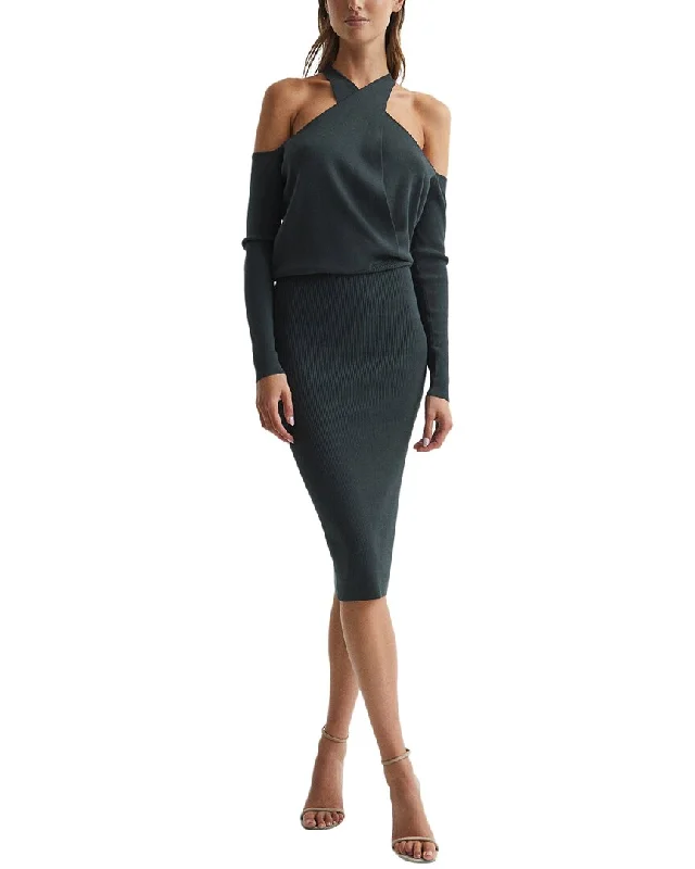 Trumpet DressReiss Raina Halter Knitted Bodycon Dress