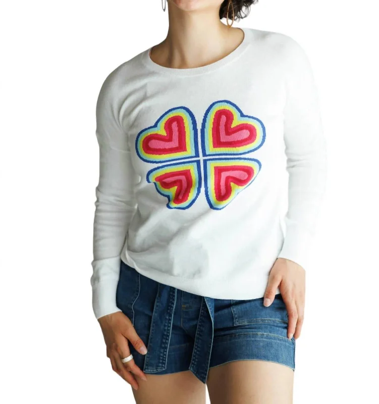 Fitted Sweaters4 Hearts Crew Sweater In White