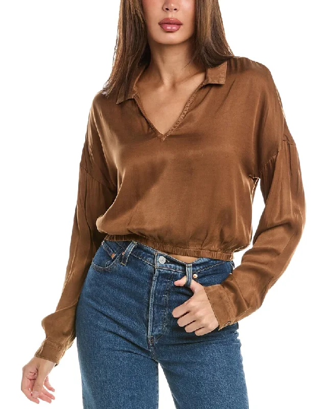 Fashionable Luxurious Chunky SweatersBella Dahl Collar V-Neck Pullover