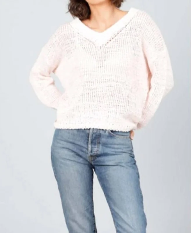 Fitted Cashmere SweatersDodger Knit Sweater In Blush Pink