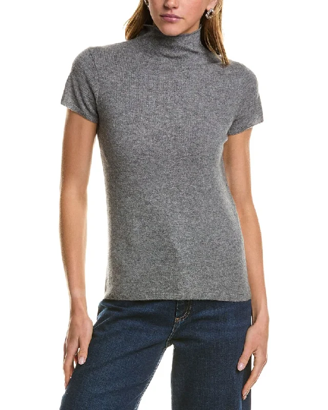 women's tops for glamorous eveningsInCashmere Turtleneck Cashmere T-Shirt