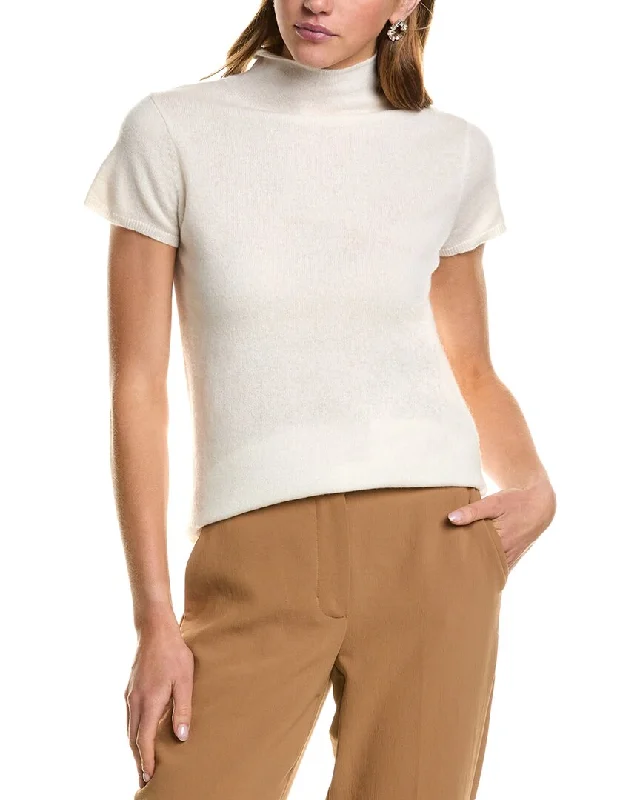 women's tops for smart casual looksInCashmere Turtleneck Cashmere T-Shirt