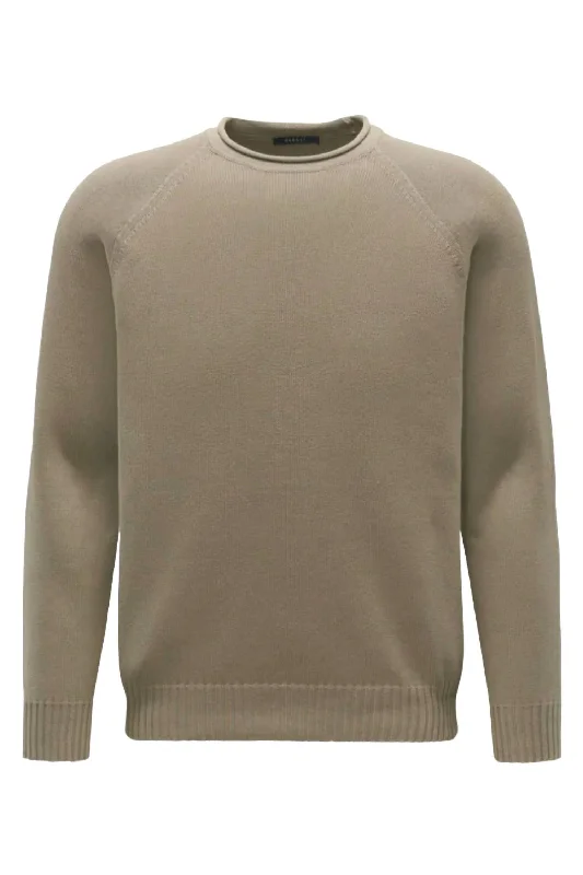 Women's SweatersMen's Foggy Roll Crew Sweater In Taupe