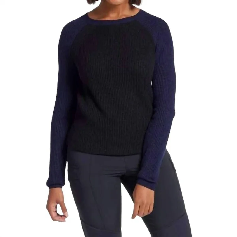 Cardigan SweatersReilly Cashmere Colorblock Sweater In Navy/black