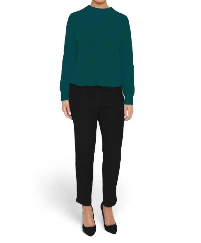 Chunky SweatersSalma Wool Cashmere Blend Pullover In Verde