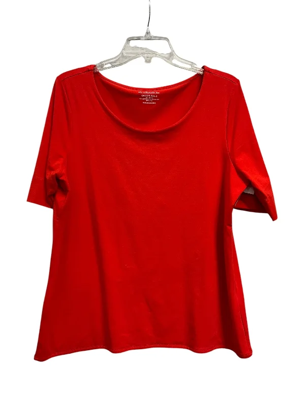 camisoles for womenTop Short Sleeve Basic By Chicos In Orange, Size: L