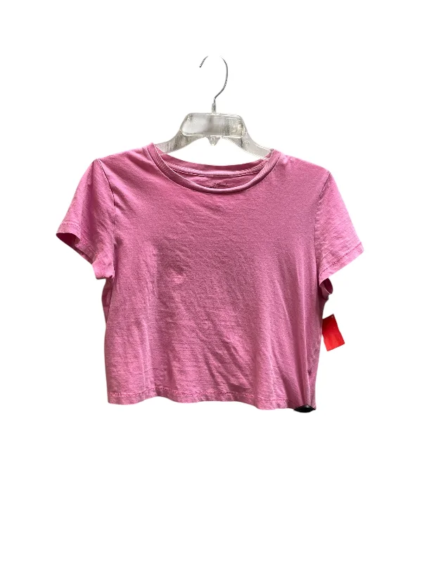 women's tops for those who love bold and vibrant colorsTop Short Sleeve Basic By Universal Thread In Pink, Size: Xs