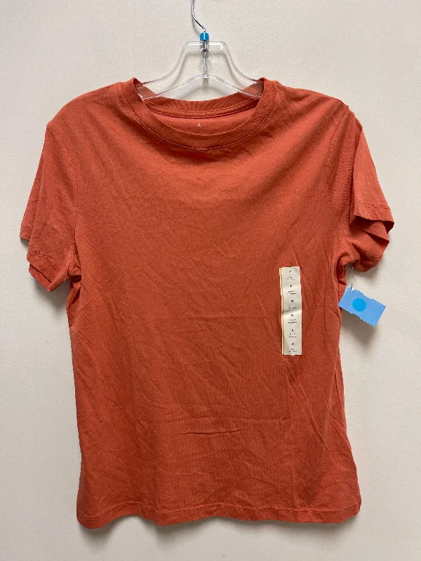 women's stylish topsTop Short Sleeve By A New Day In Orange, Size: S