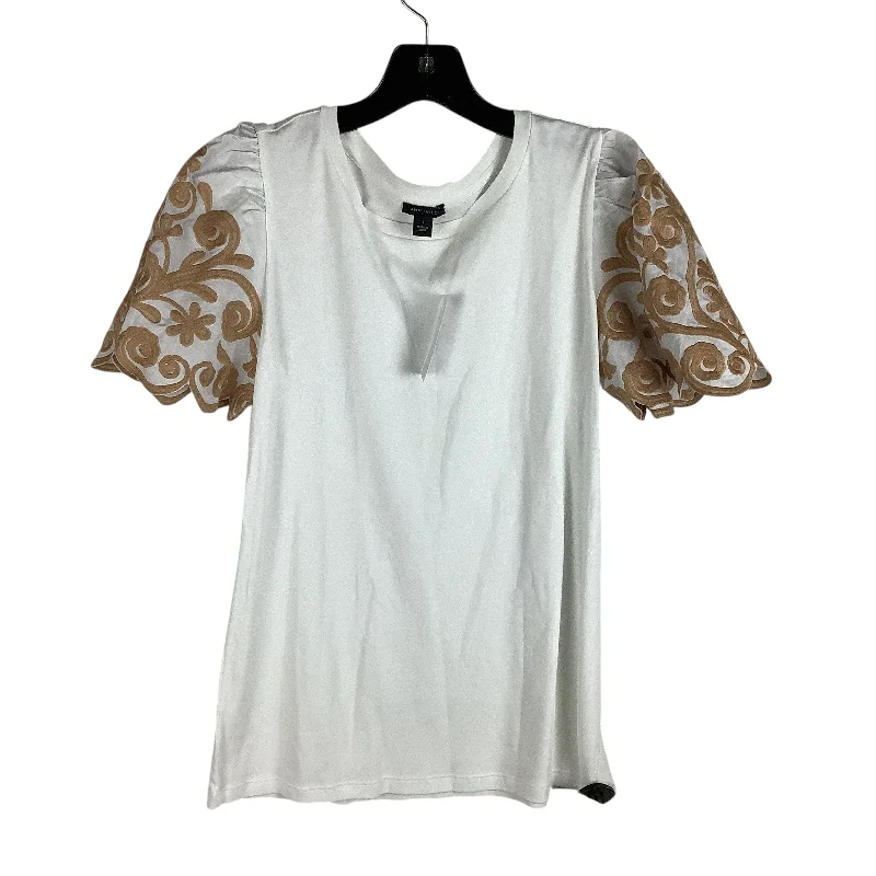 women's tops for glamorous eveningsTop Short Sleeve By Ann Taylor In White, Size: S