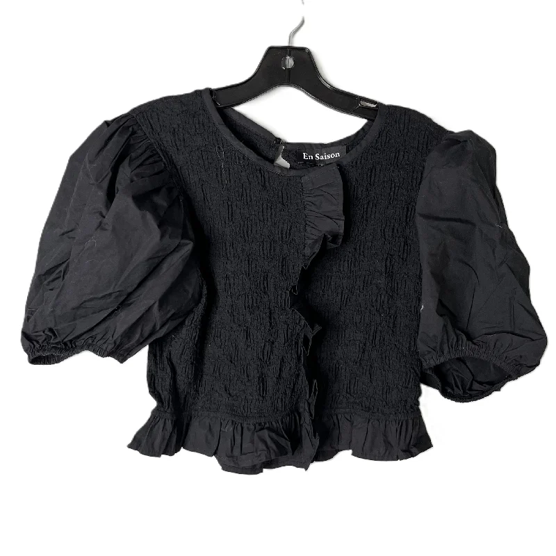 women's tops for those who want to create outfits that reflect their personal style and sense of fashionTop Short Sleeve By En Saison In Black, Size: L