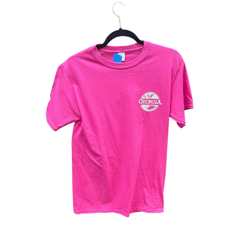 women's tops for those who want to stay updated with the latest fashion trendsTop Short Sleeve By Hanes In Pink, Size: S