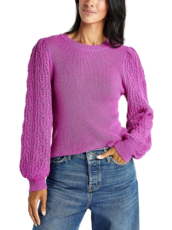 Pullover Chunky SweatersWomens Knit Cashmere Cotton Blend Pullover Sweater